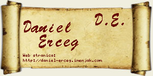 Daniel Erceg vizit kartica
